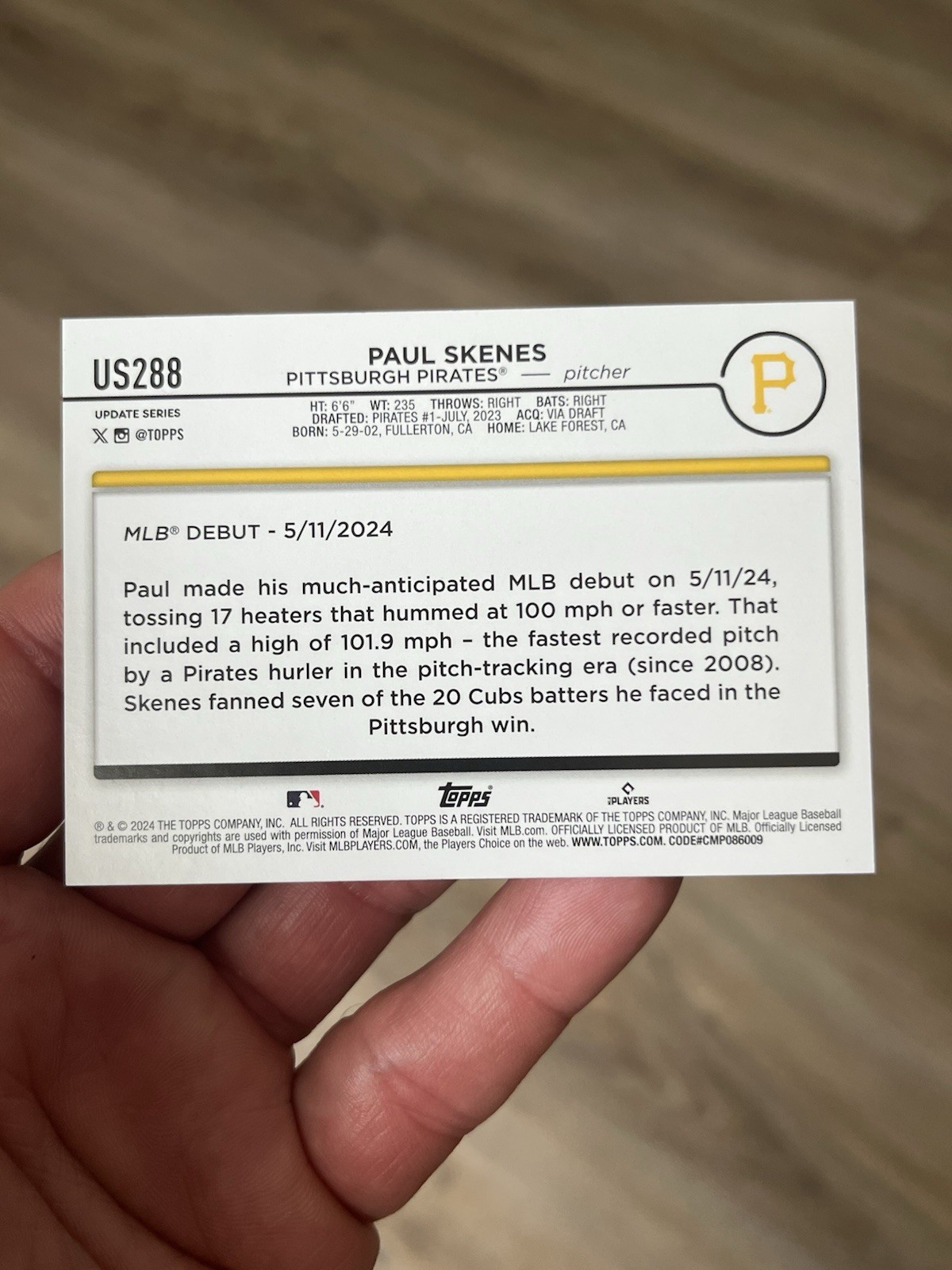 2024 Topps Update Series – Super Box Exclusive Companion Cards Rookie Debut Paul