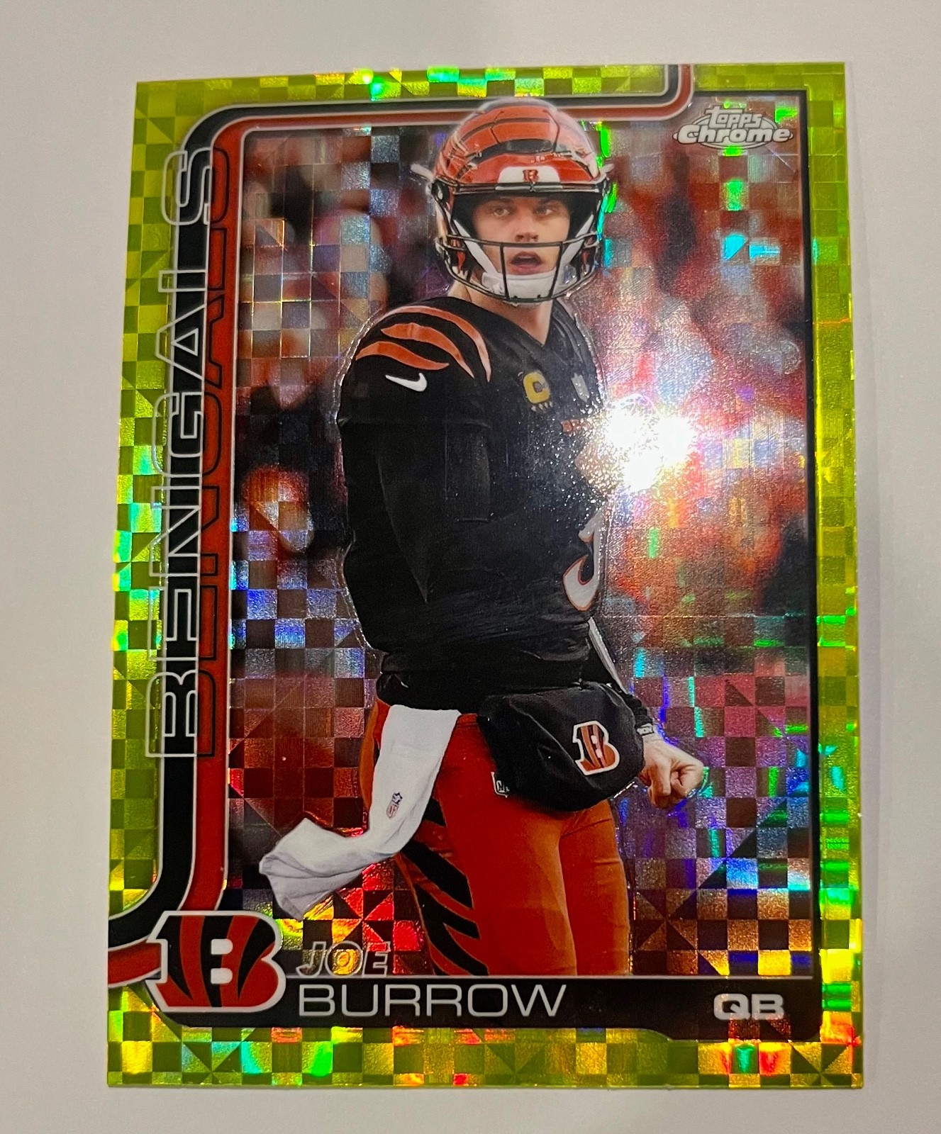 Joe Burrow Topps Chrome Gold X-Factor
