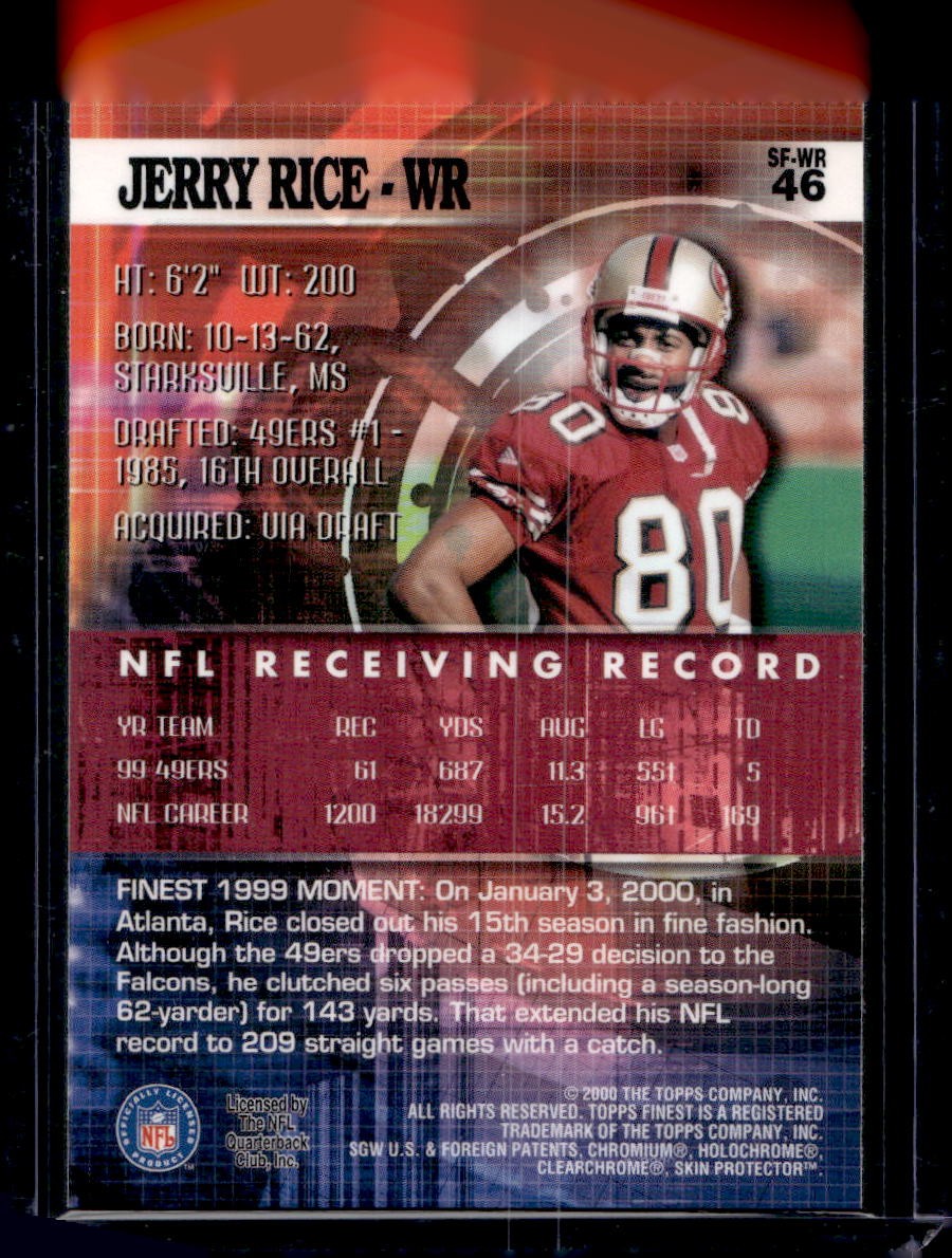 2000 Finest #46 Jerry Rice