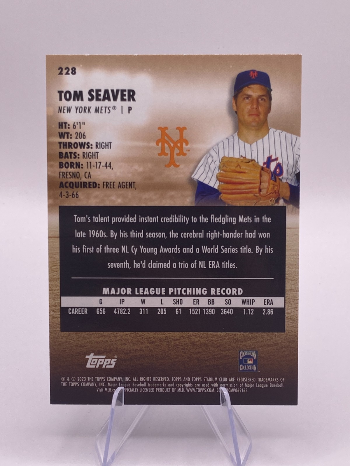 Tom Seaver 2023 Topps Stadium Club #228 New York Mets Trading Card MLB