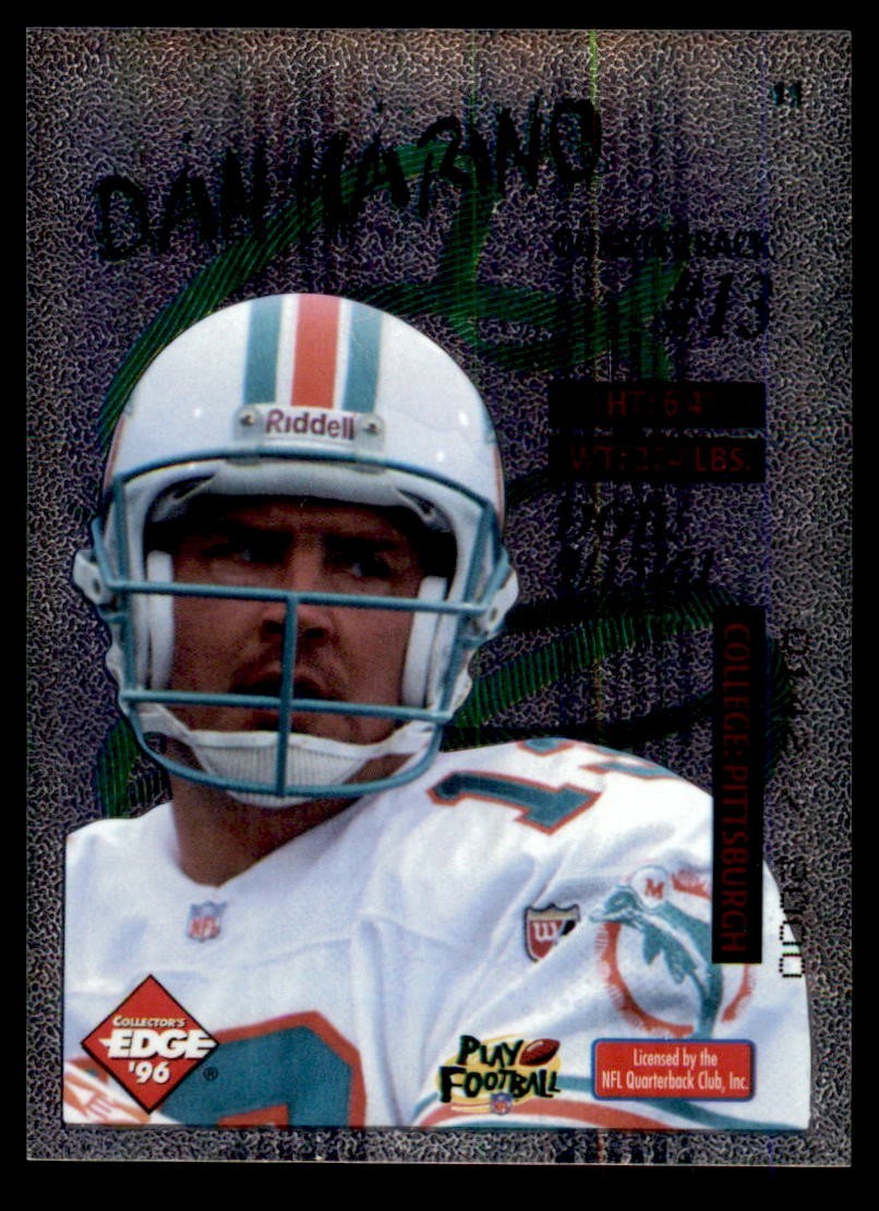 1996 Collector’s Edge – Big Easy Miami Dolphins Dan Marino #11 Gold Foil /2000