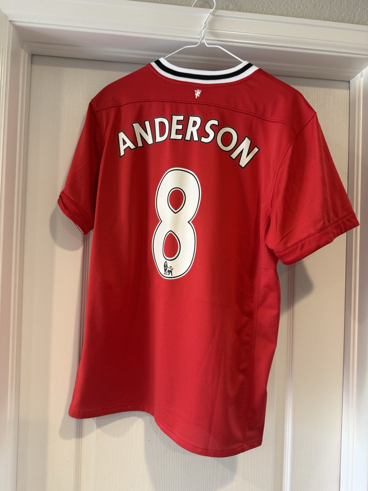 Nike Manchester United Red/White/Black Soccer Jersey Aon Anderson #8 size L