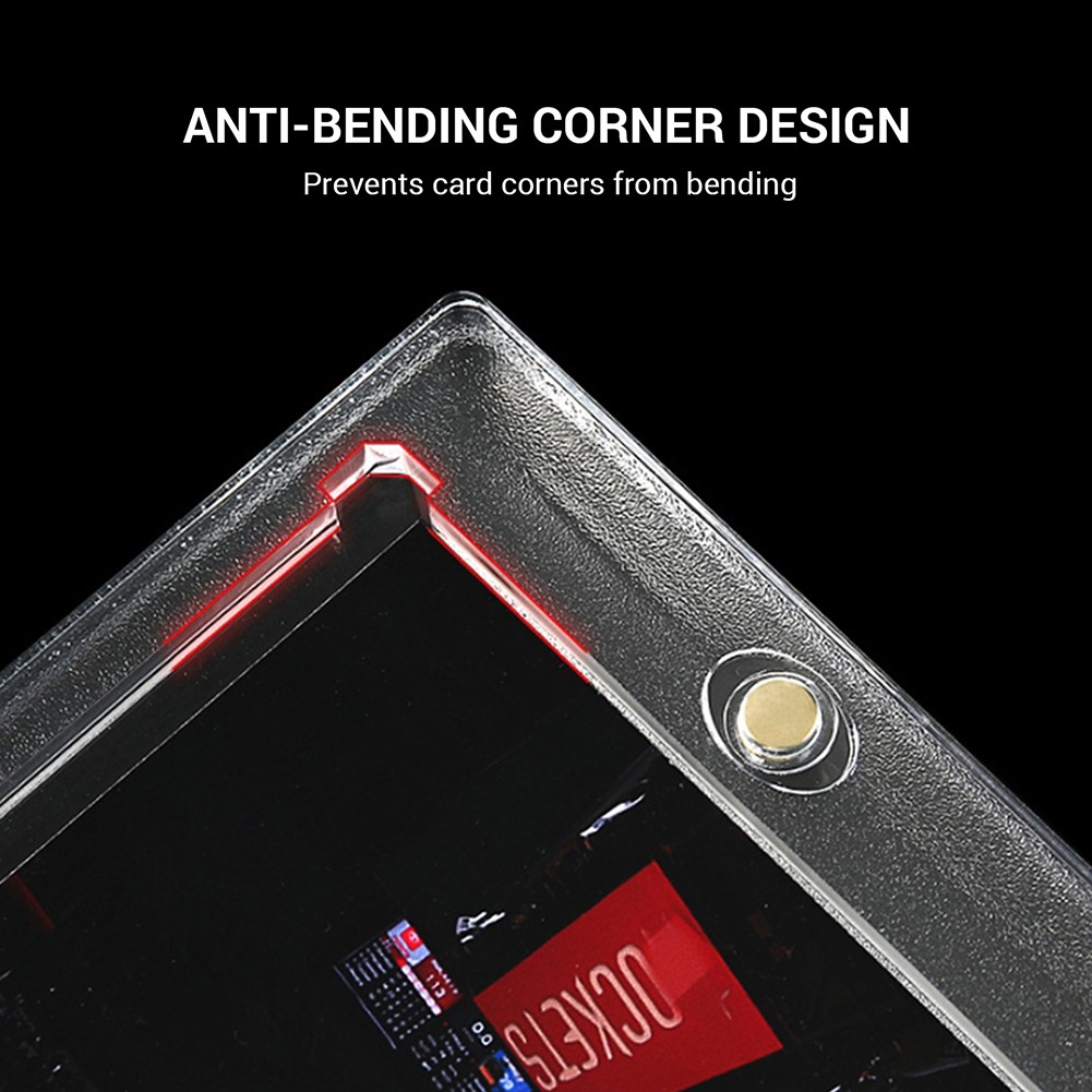 175pt Magnetic Vertical Double Booklet Card Holder One Touch Acrylic Card Case