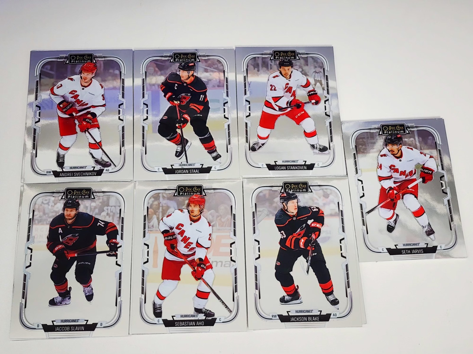 2025-26 O-Pee-Chee Platinum #141 JACKSON BLAKE + TEAM PACK Carolina Hurricanes