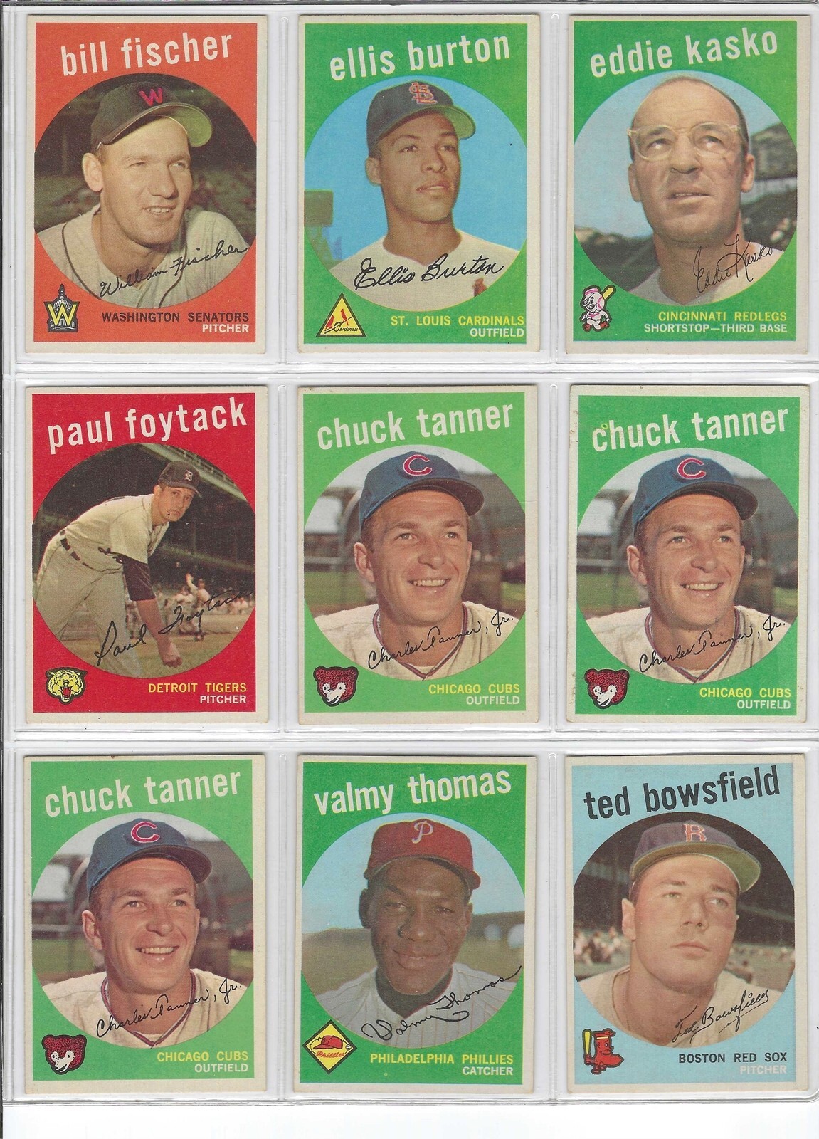 1959 TOPPS BASEBALL CARD SINGLES (205-323) $1.50+ w/ discount