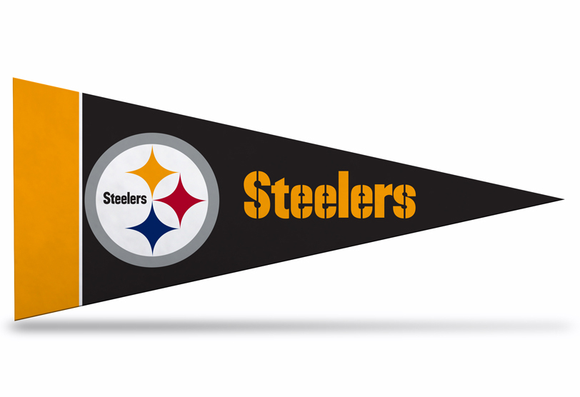 Pittsburgh Steelers NFL Mini Pennant 9″x4″, New, Felt, Made in USA, Flag