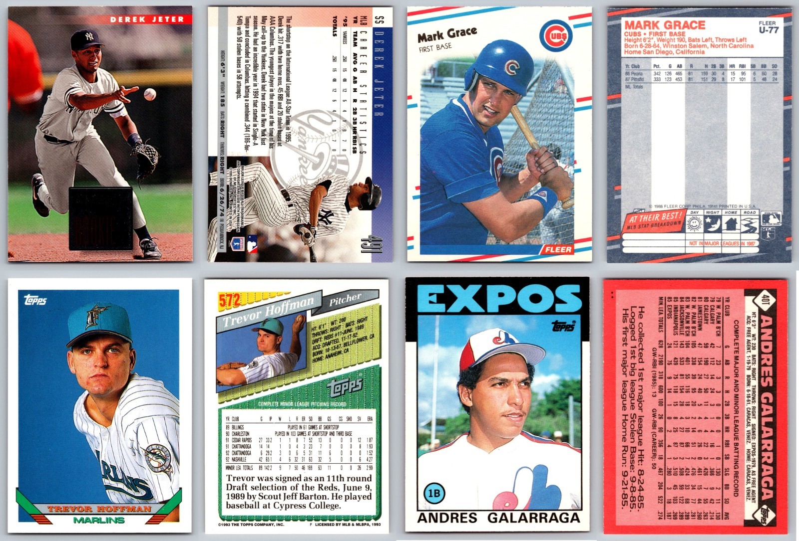 Rookie Card Lot of Stars & Hall of Famers – Derek Jeter HOF