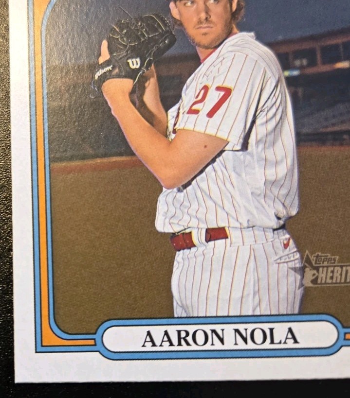 2021 Topps Heritage Baseball Aaron Nola #275 Philadelphia Phillies