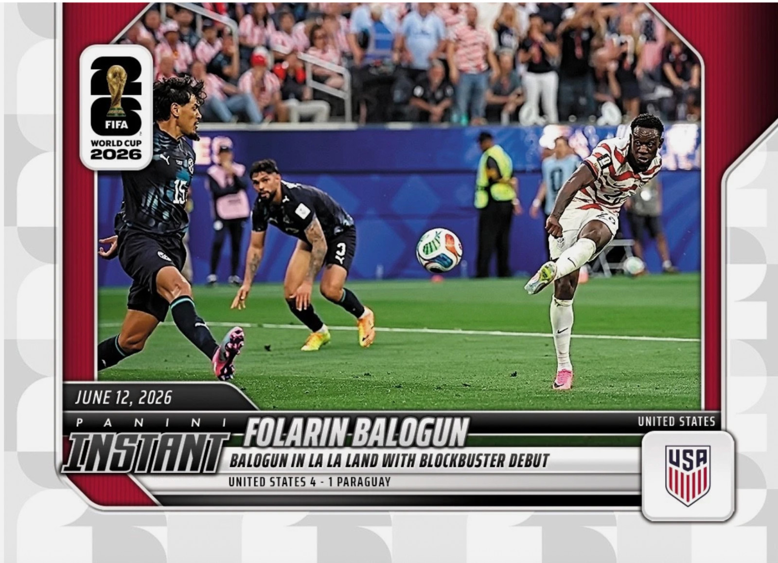 Folarin Balogun 2026 Panini Instant FIFA World Cup #9 United States – Presale