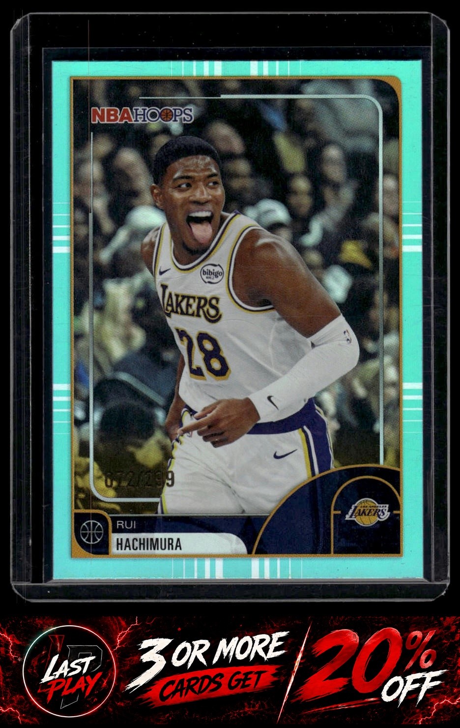 2025-26 Hoops #1 Rui Hachimura Rainbow Teal #/299