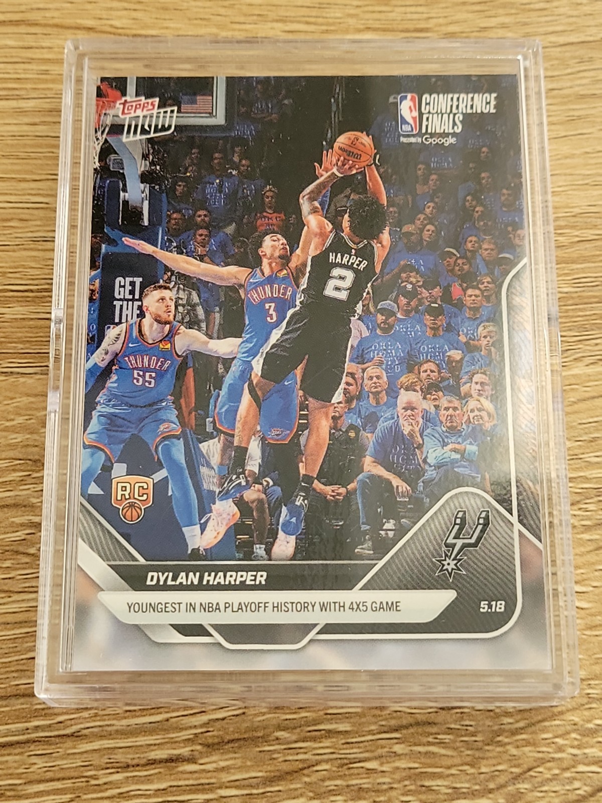 Dylan Harper 2026 Topps Now Youngest In NBA Playoff History With 4×5 Game #314
