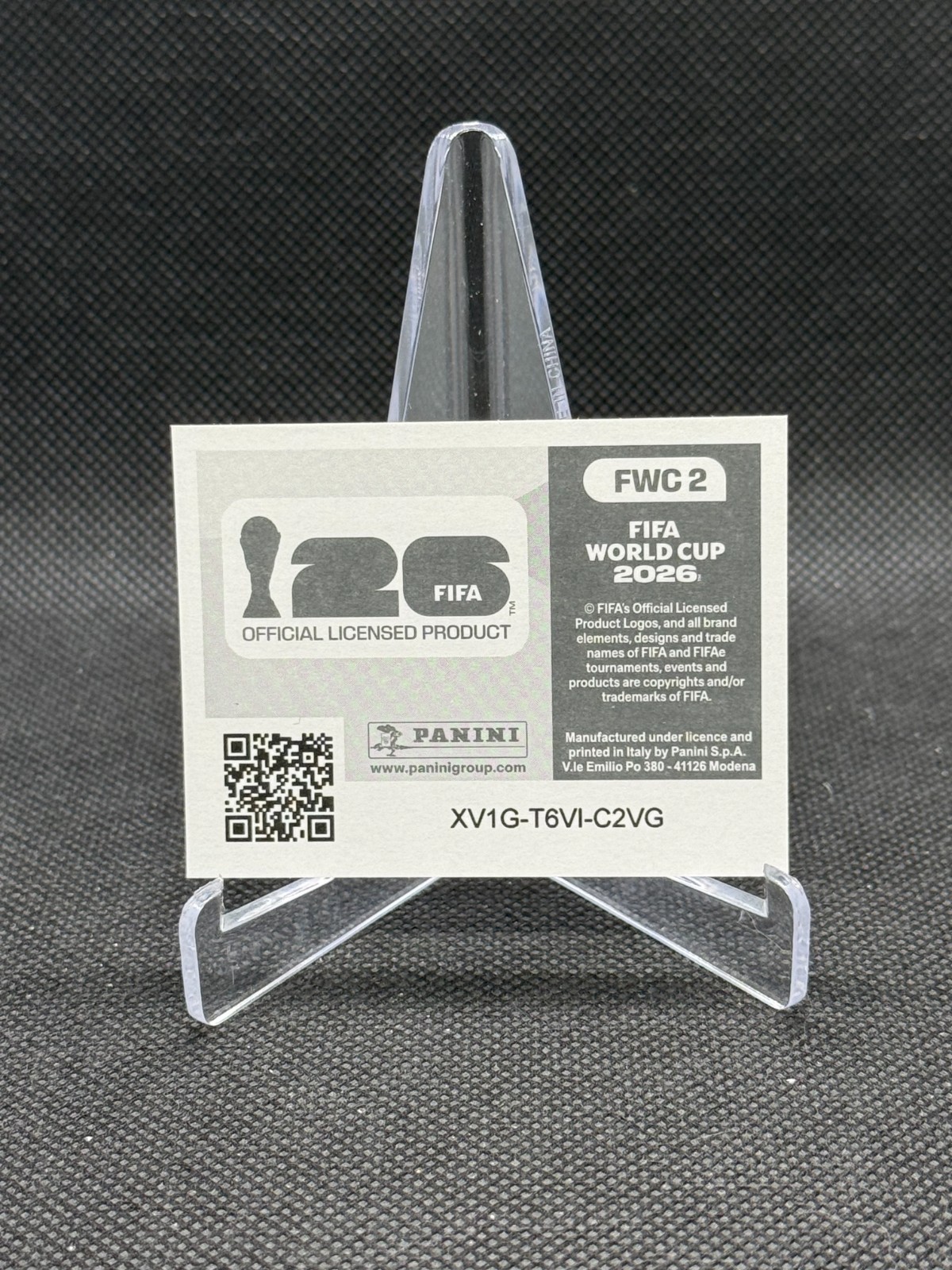 2026 Panini FIFA World Cup Sticker Trophy Top + Bottom FWC1-FWC2 🏆