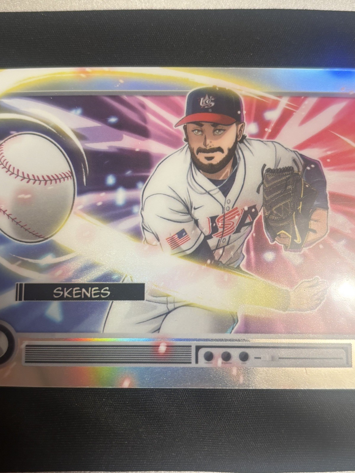 🔥2026 Bowman Chrome Paul Skenes USA WBC Anime #BA-24 MLB Pirates Topps Bowman🔥