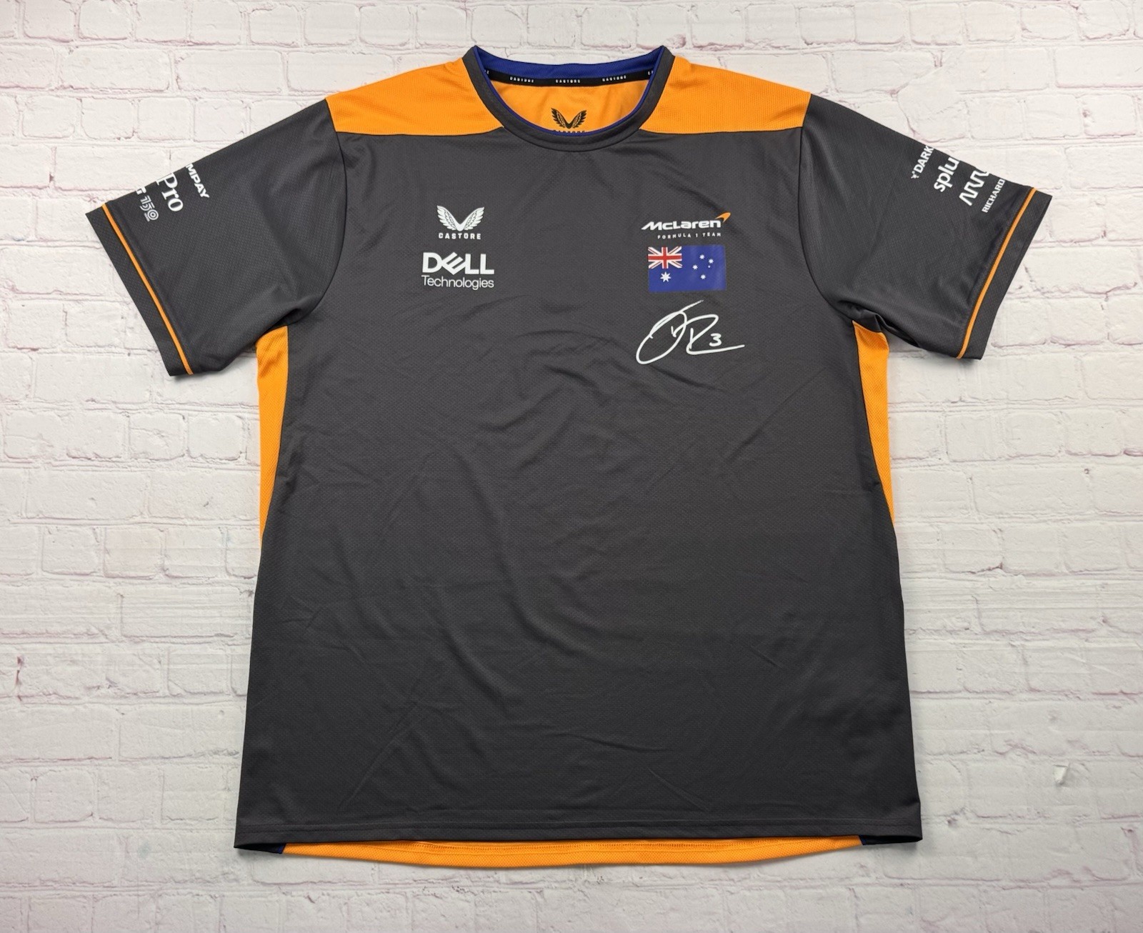 McLaren F1 Team #3 Ricciardo Castore Polo Shirt Mens Sz XL Formula 1