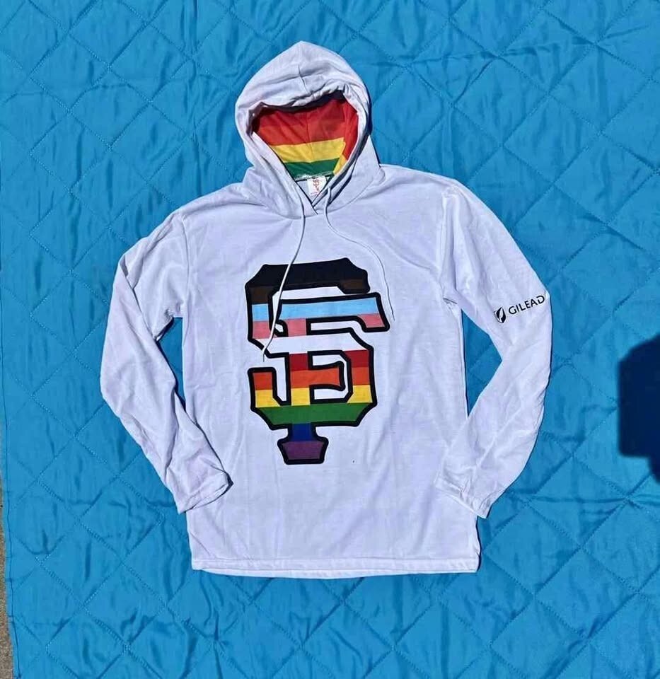 San Francisco Giants 2024 LGBTQ Pride Long Sleeve Hooded Hoodie 6/15 XL XL XL