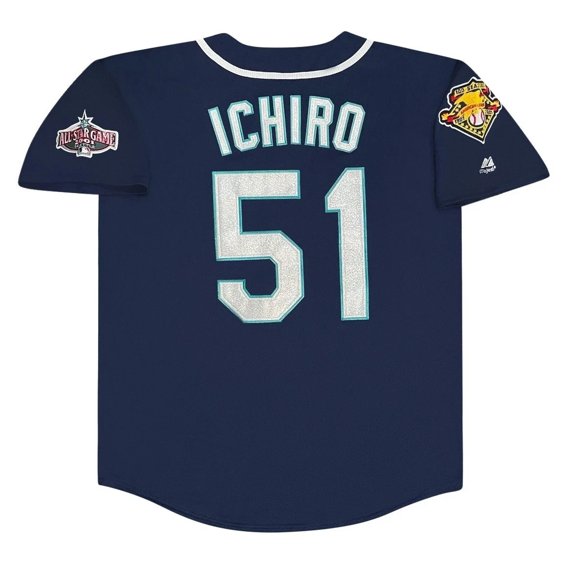 Ichiro Suzuki 2001 Seattle Mariners Navy Jersey w/ All Star Patch Men’s (L-XL)