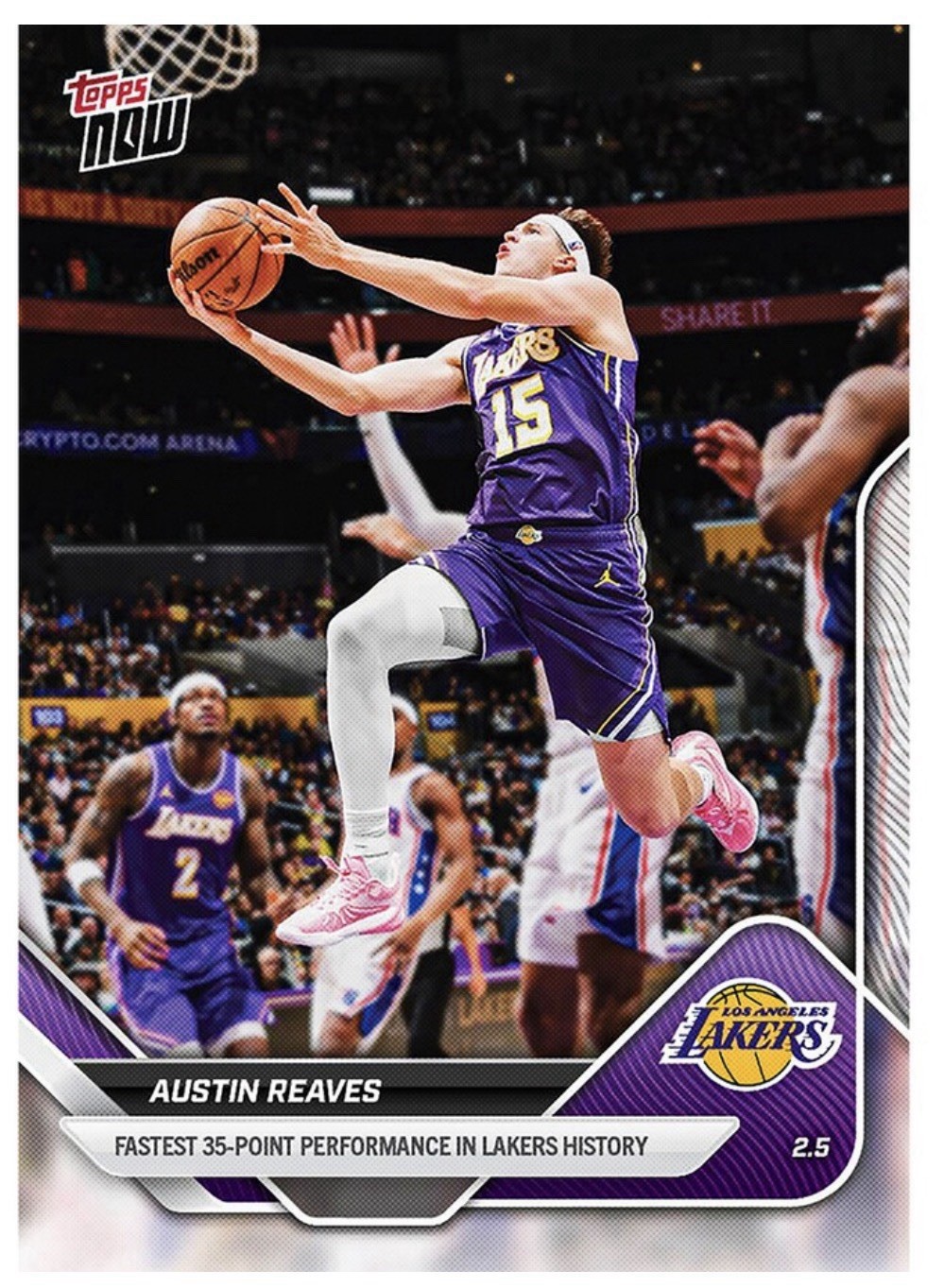 Austin Reaves 2025-26 NBA Topps NOW Card 163 IN-HAND