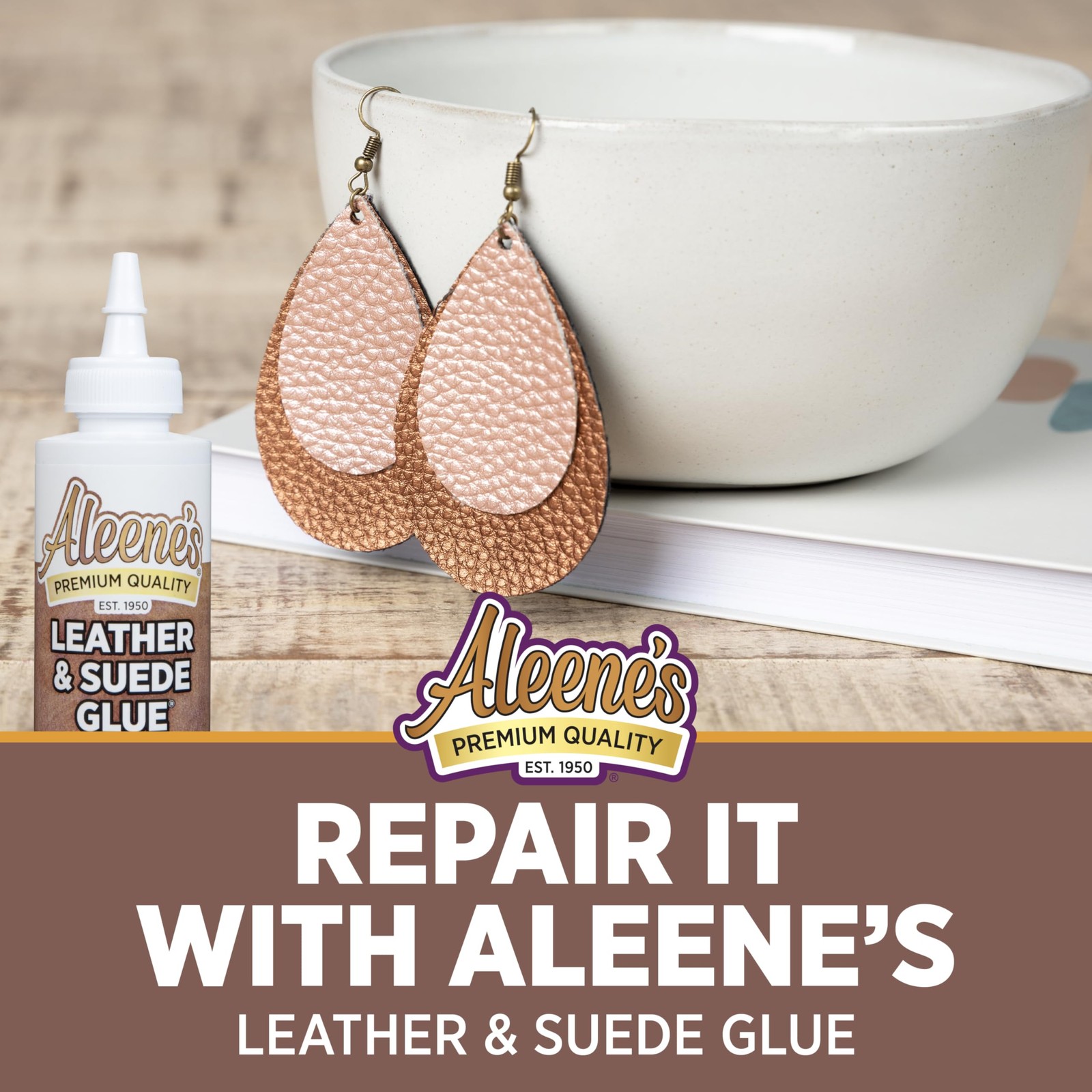 Leather & Suede Glue, Adhesive For Crafts, Embellishments, Light Repairs, Lea…