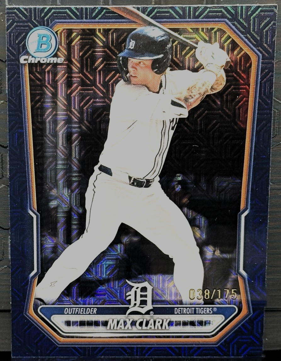 2026 Bowman Chrome #BCP-2 Max Clark Navy Blue Mojo Refractor /175 – Detroit