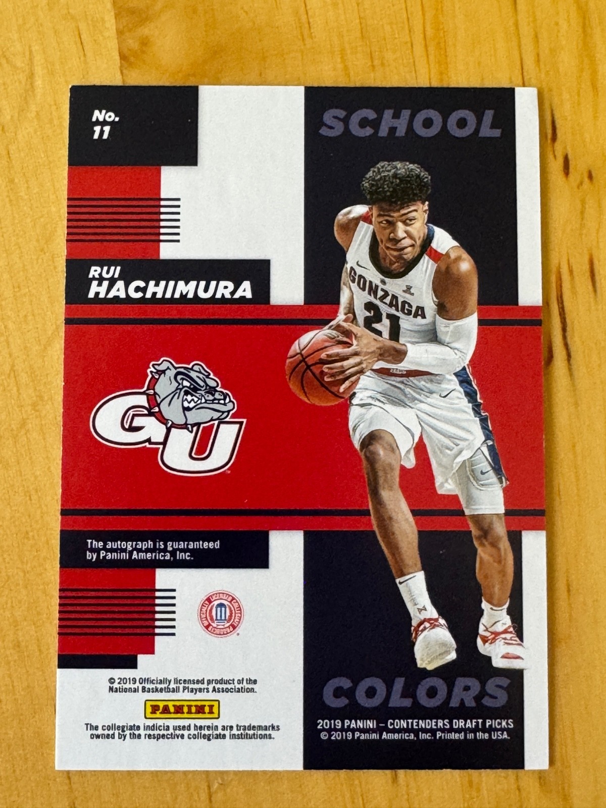 Rui Hachimura 2019-20 Panini Contenders Rookie Auto 1 of 1 1/1 RC School Colors