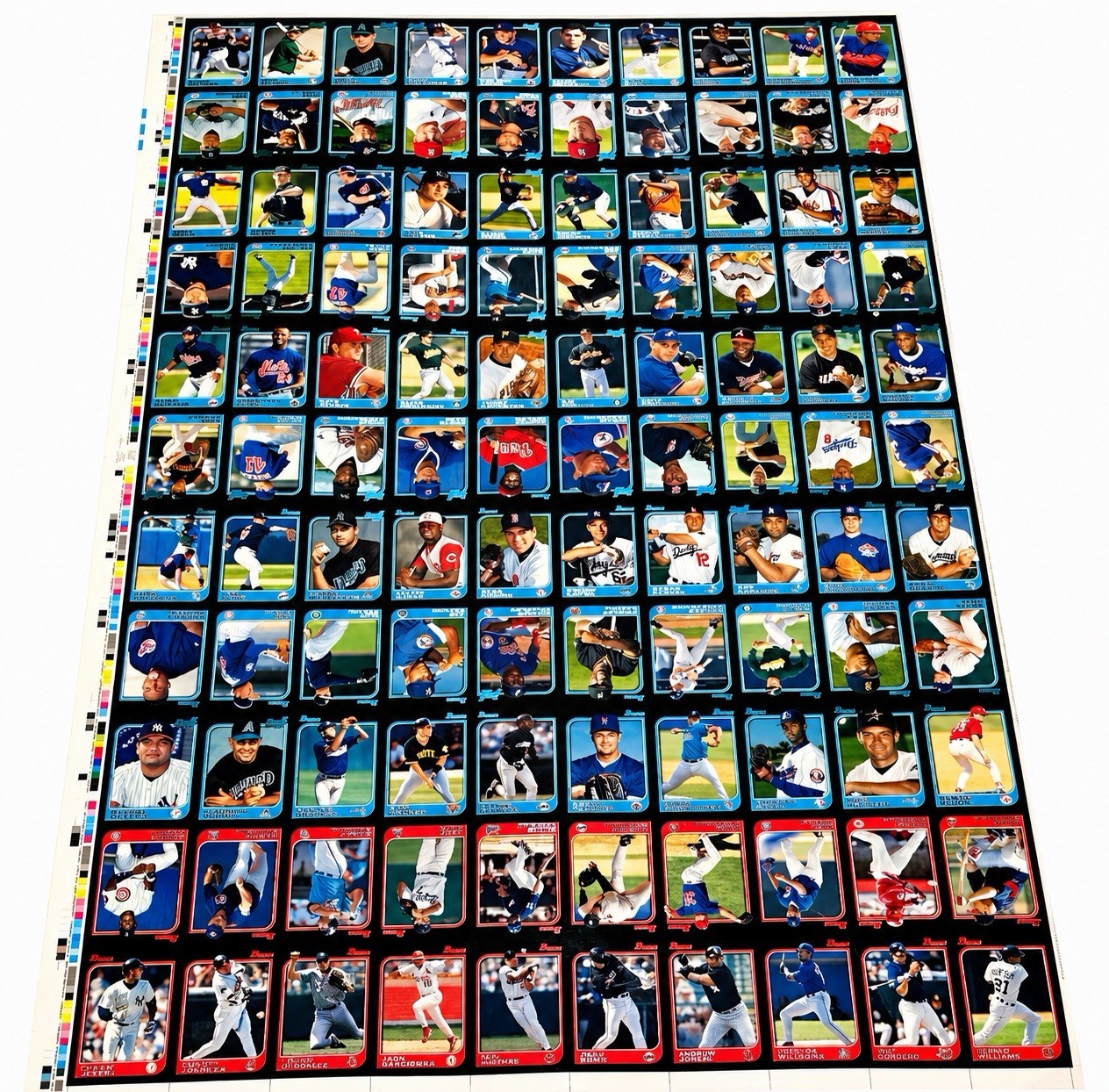 1997 Bowman Baseball Uncut Sheet Adrian Beltre RC Tatis Jeter Ripken MLB Stars