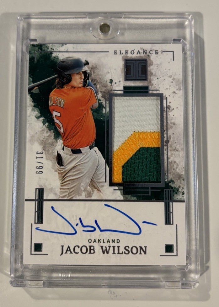 2025 Panini Impeccable -Jacob Wilson Autograph RPA 31/99 Elegance RC