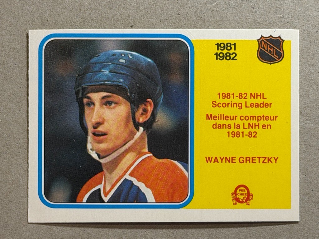 1982 O-Pee-Chee #243 Wayne Gretzky 1981-82 Scoring Leader Edmonton Oilers