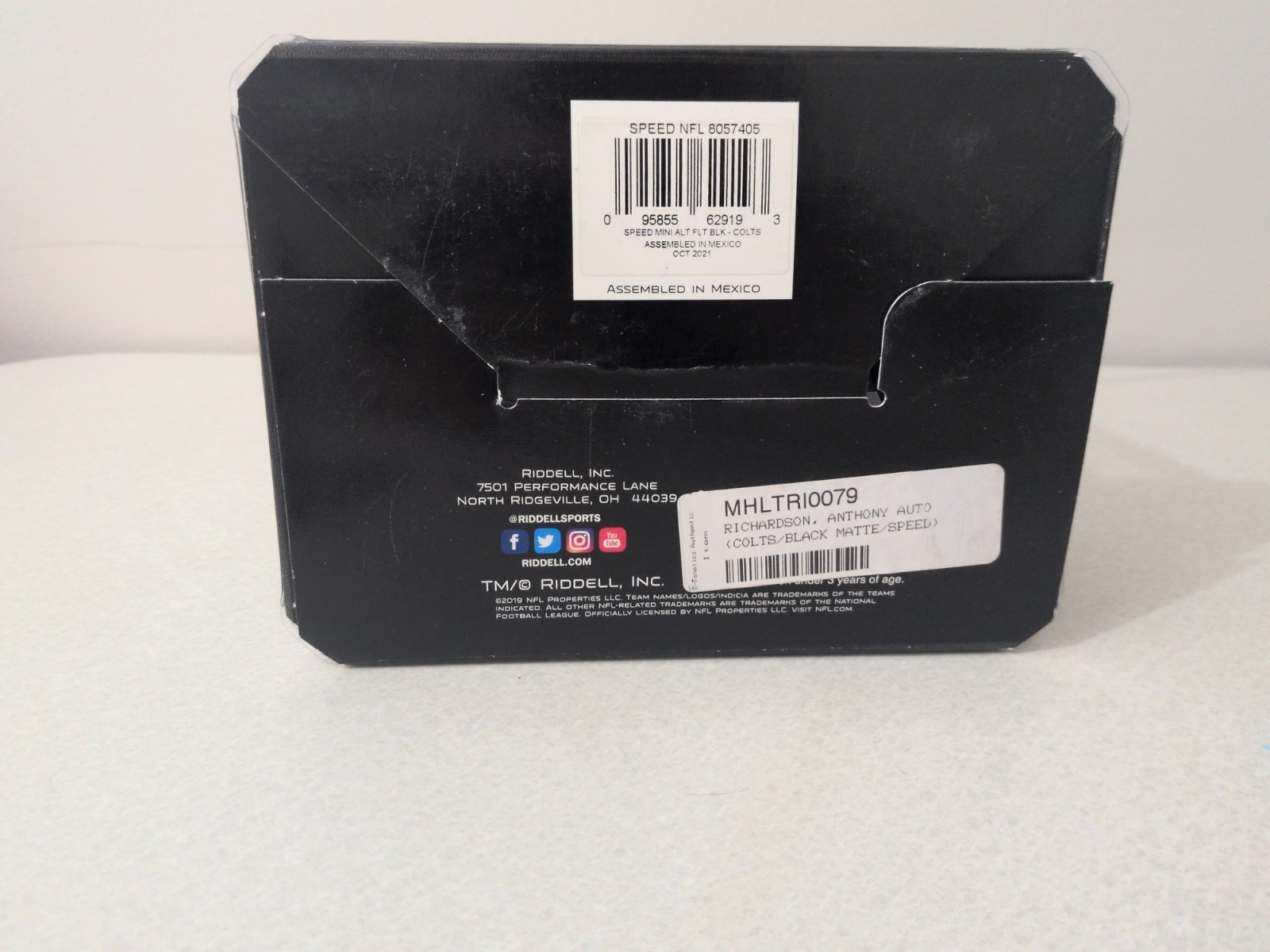 Anthony Richardson Flat Black Signed Mini Helmet/Authenticated By Fanatics