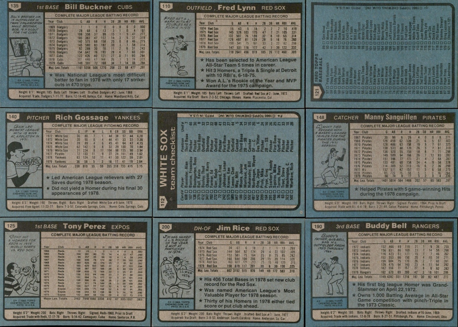 1980 Topps Baseball Complete Your Set #101-200 You Pick!