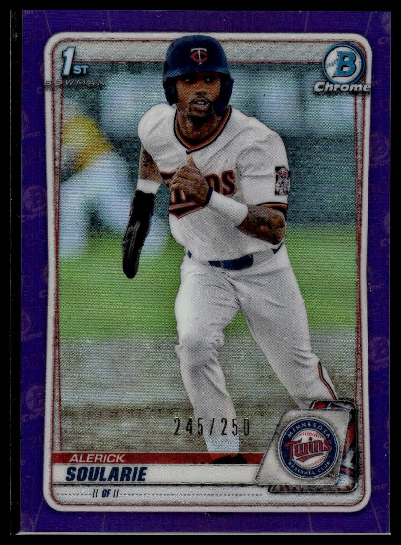 2020 Bowman Draft #BD-94 Alerick Soularie Chrome Purple #/250