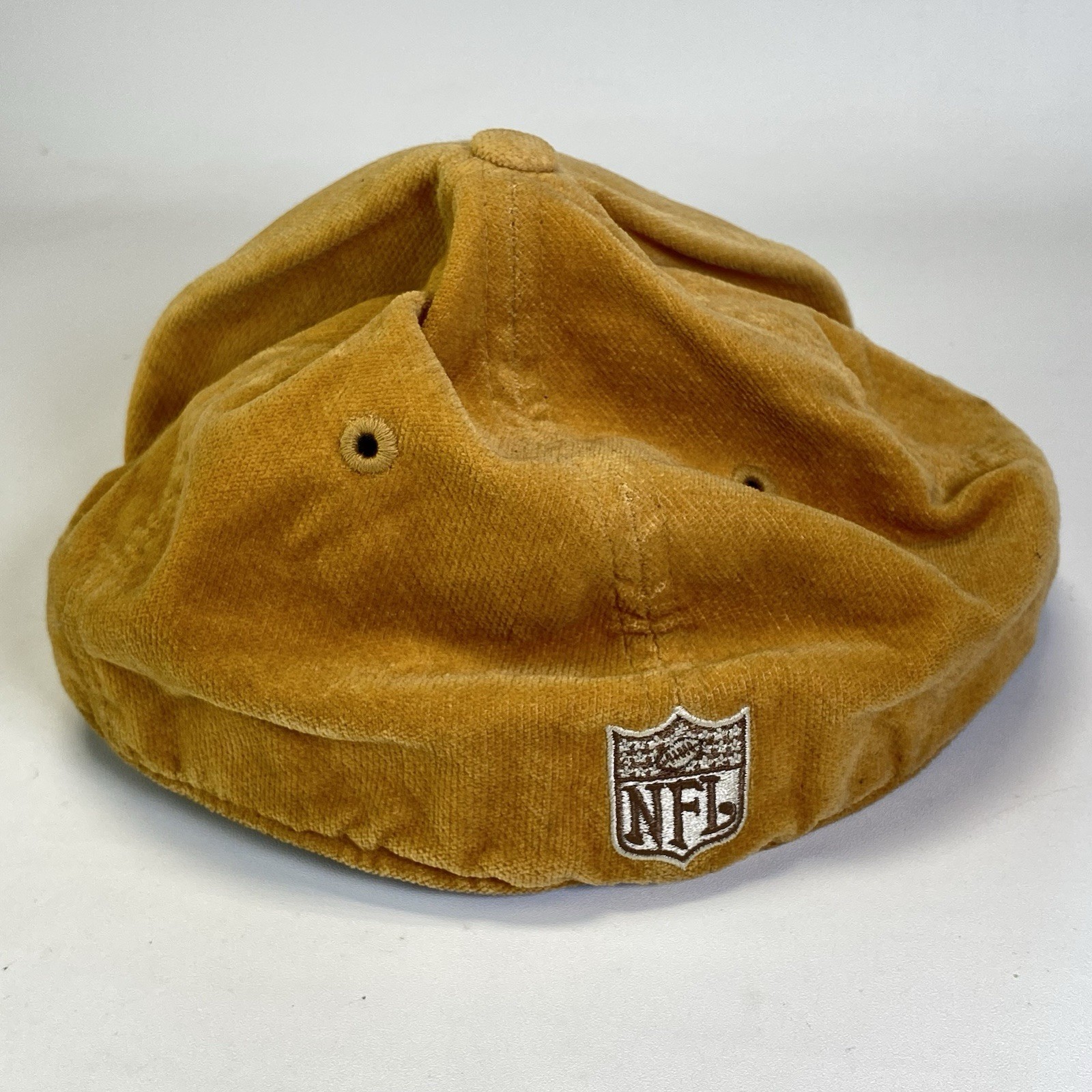 New York Giants NFL Reebok Fitted Cap Hat Size 7 3/4 Tan Gold Brown Football