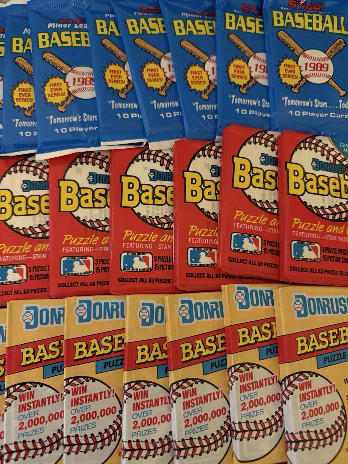 Baseball Cards – Unopened Packs from Vintage Box – 100 Cards In Sealed Packs!