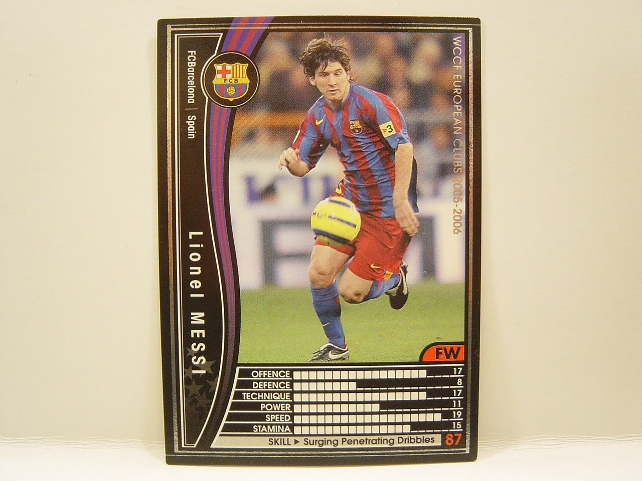 Panini WCCF 2005-06 Lionel Messi No.30 FC Barcelona Spain La Liga Rookie #287