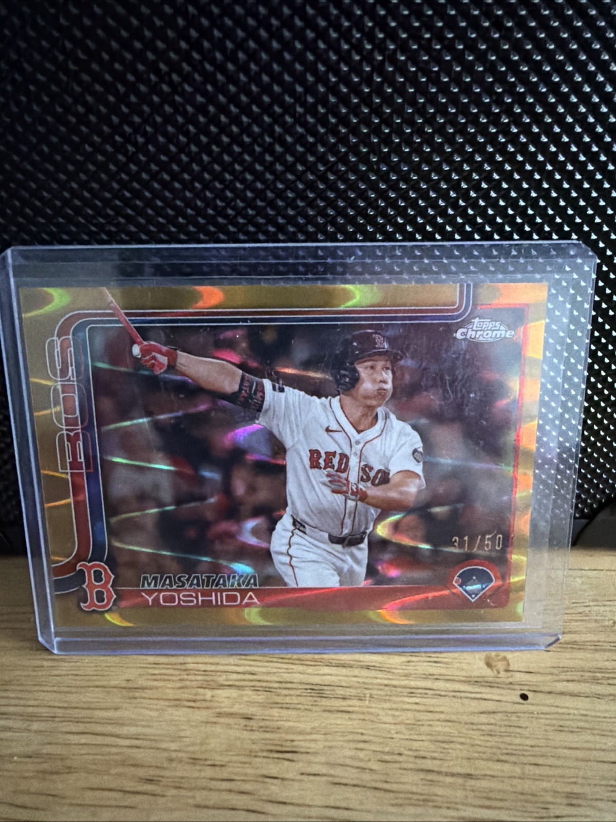 Masataka Yoshida 2025 Topps Chrome 01/50 Gold Geometric Refractor Red Sox #141🔥