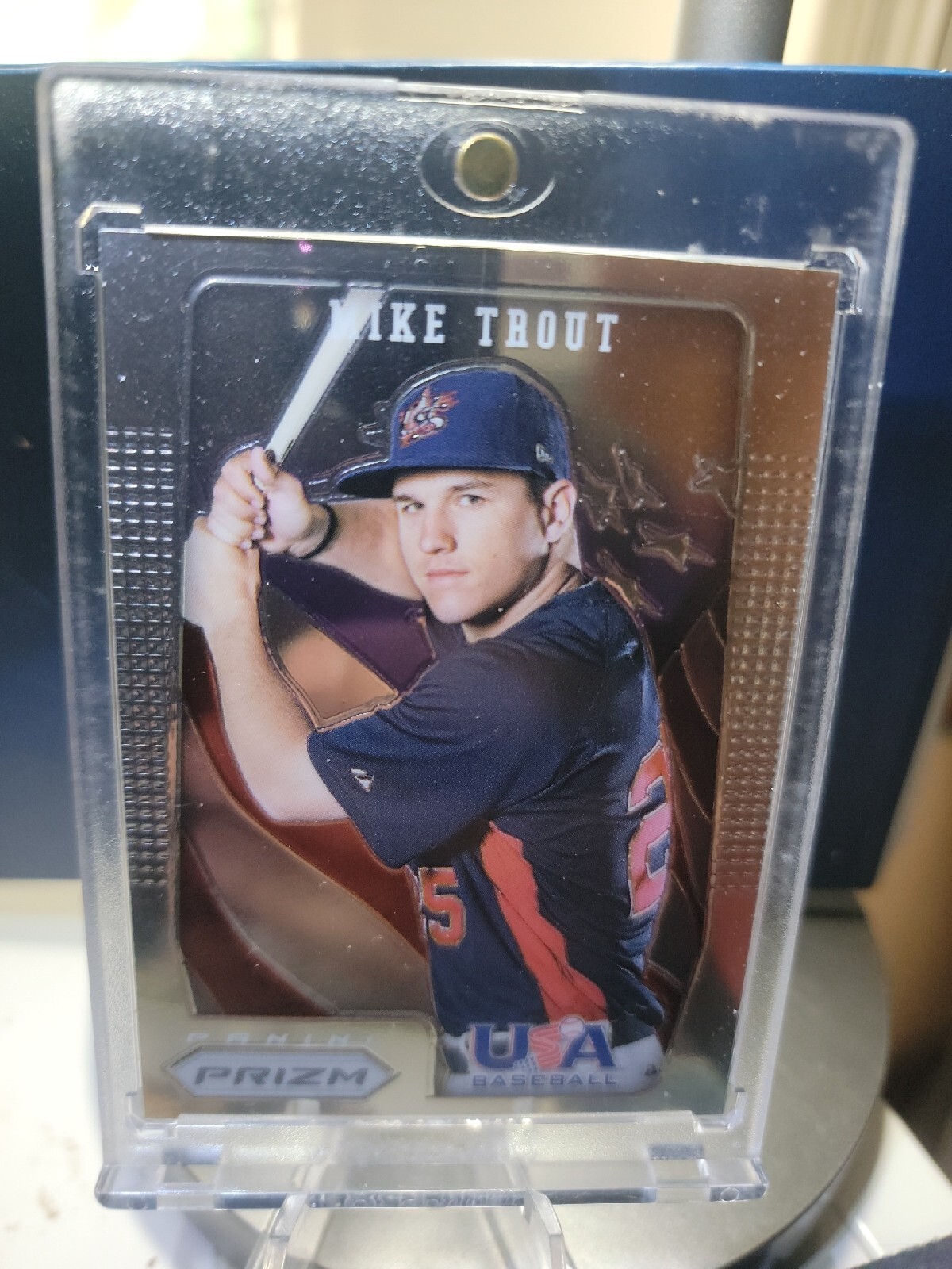 2012 Panini Prizm 1 Mike Trout USA Baseball Card Rookie #USA1