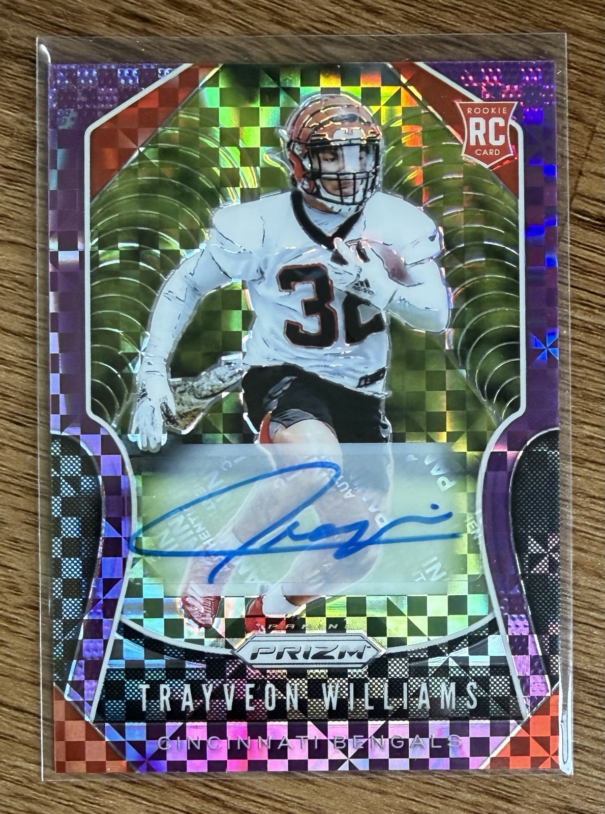 2019 Panini Prizm – RC Trayveon Williams #329 Purple Power Prizm Autograph /49