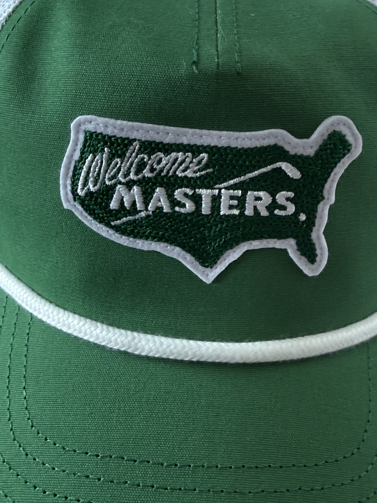 The Masters 2026 Augusta National Golf Club Official Welcome Map Hat Green White