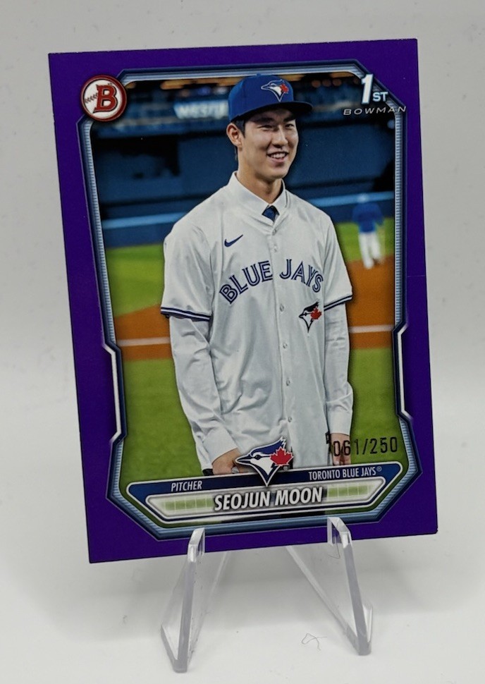 2026 Bowman Seojun Moon 1st Purple Scorecard Border /250 BP-127 Blue Jays