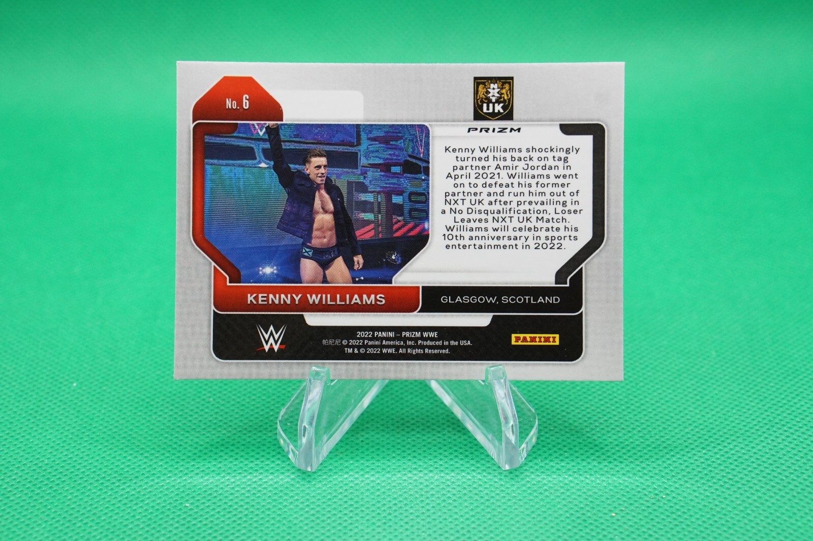 2022 Prizm WWE Base Horizontal Prizms Silver #6 Kenny Williams NXT UK S5920K