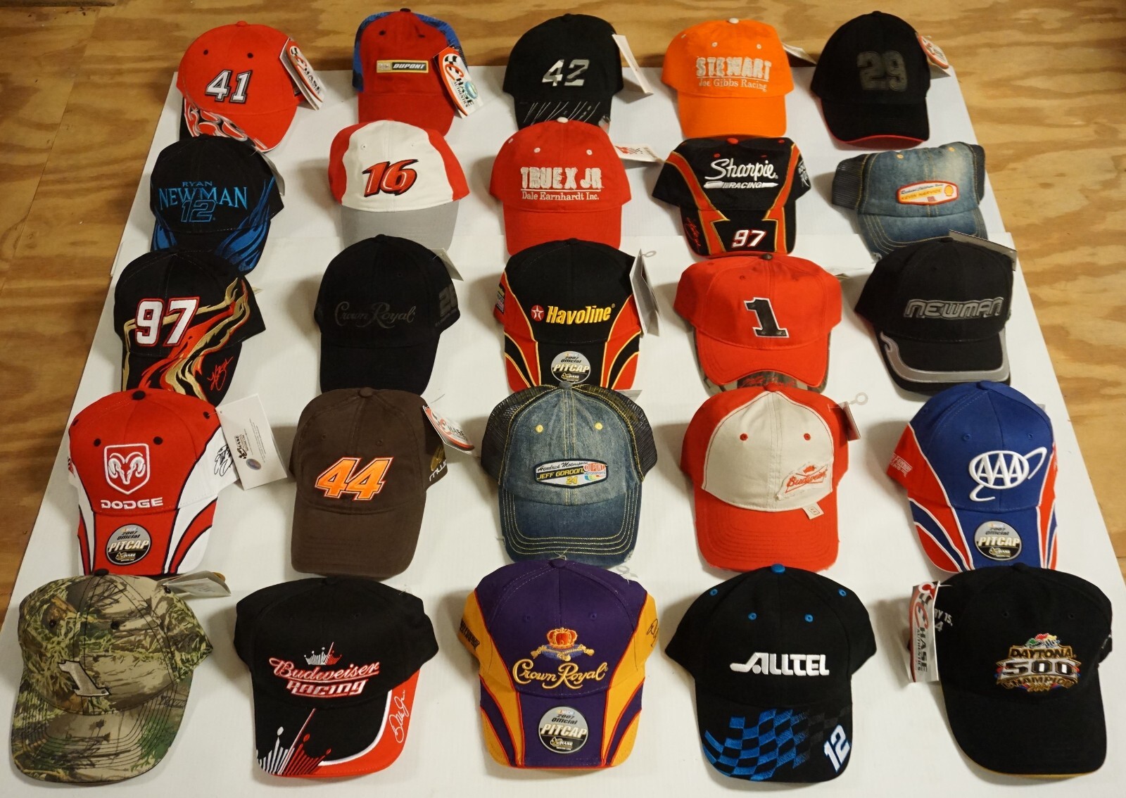 Lot of 25 NASCAR Racing Hats! All NEW w/ tags! Gordon, Dale Jr, Newman, McMurray