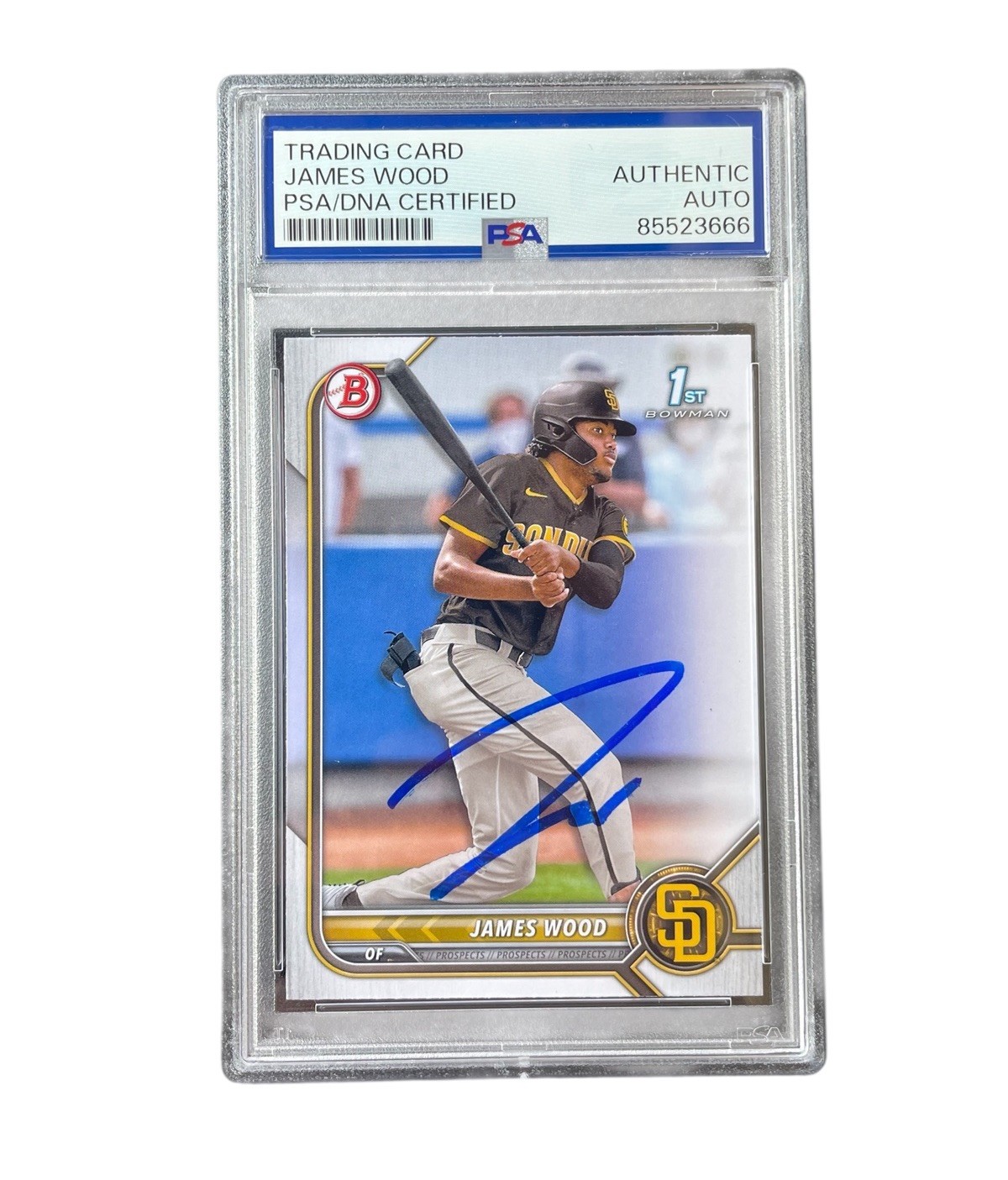 James Wood Autographed 2022 Bowman Paper 1st Prospect AUTO PSA/DNA Nationals