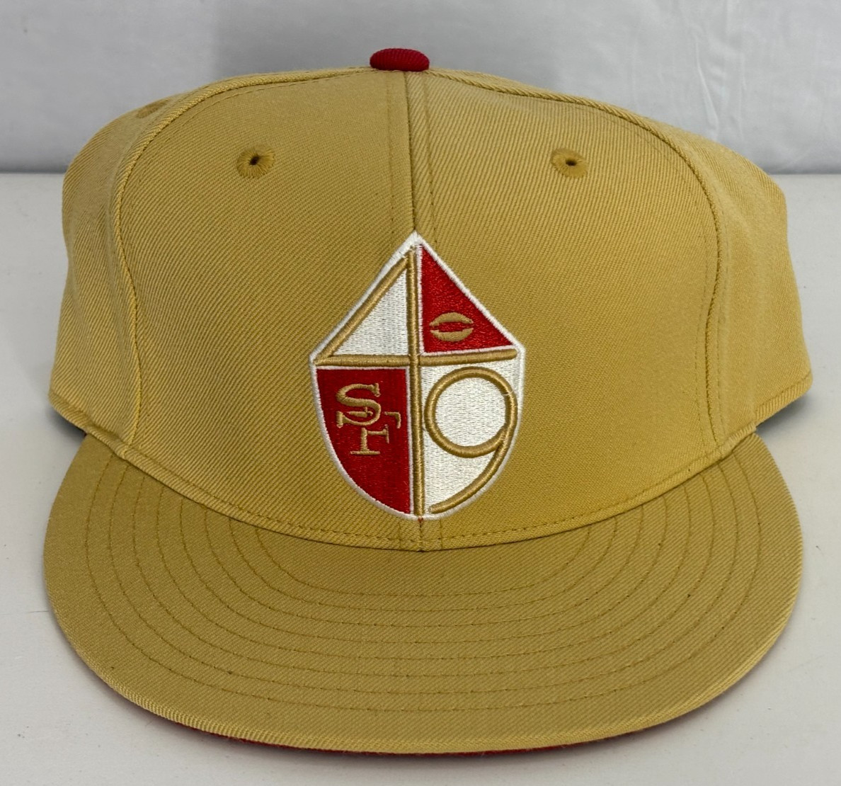 San Francisco 49ers Mitchell & Ness NFL Football Hat Cap Mens Tan 7 1/4 Vintage