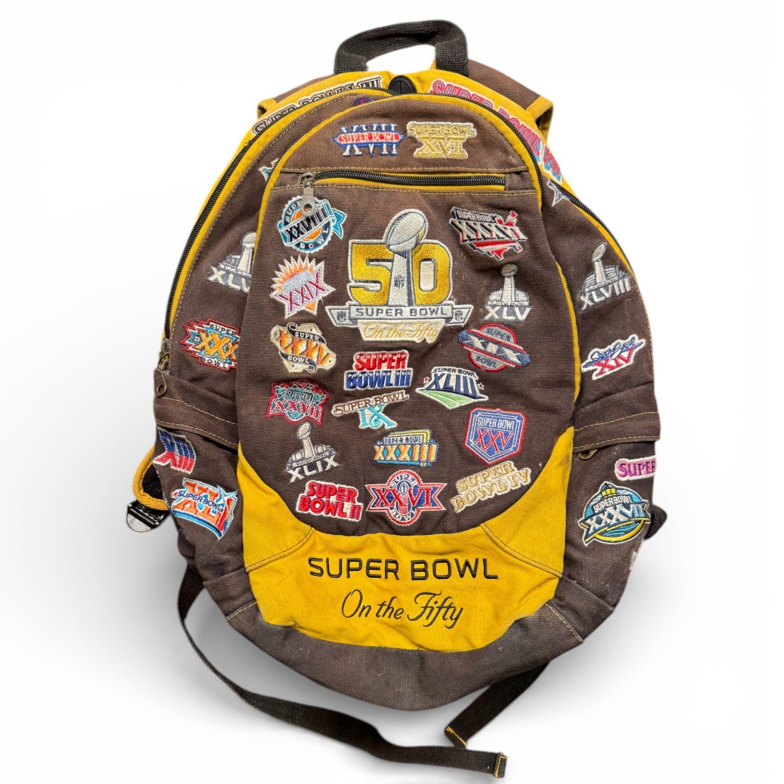 Super Bowl 50 Commemorative Backpack Forever Collectibles On The Fifty Patches