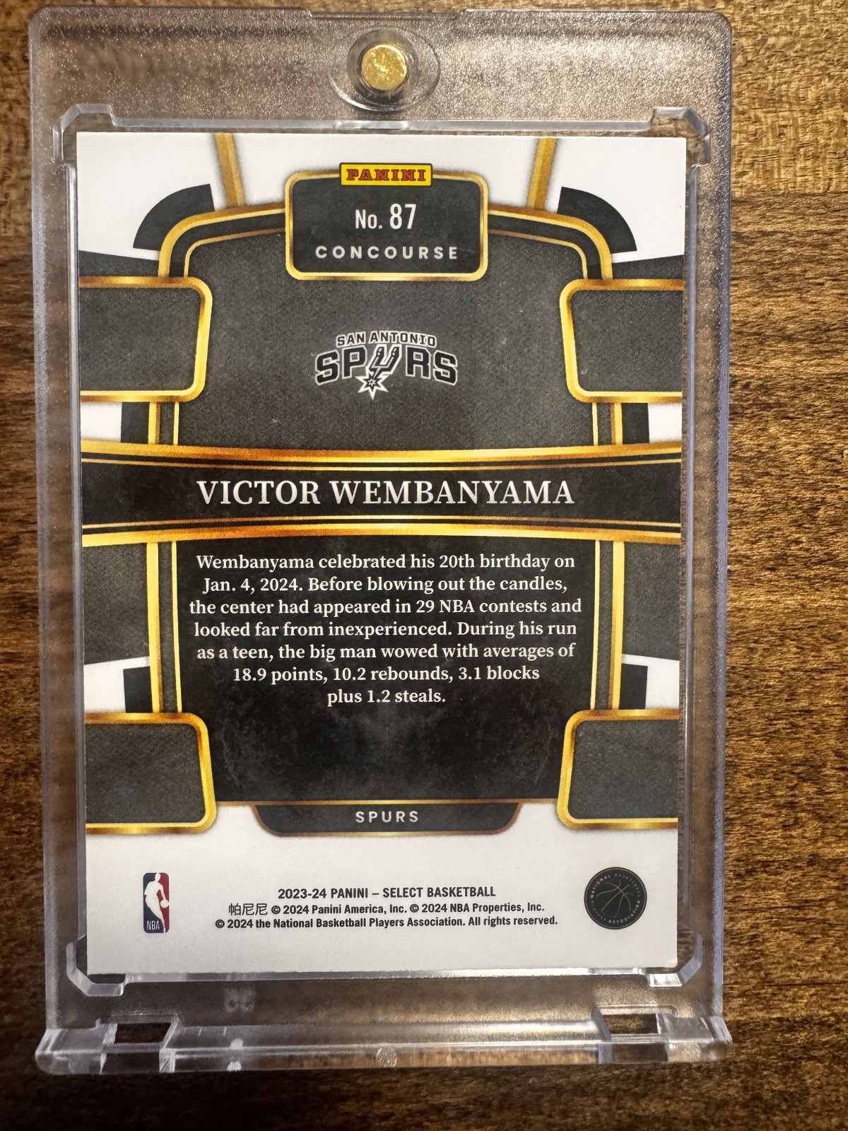 2023-24 Panini Select – Concourse Victor Wembanyama #87 (RC)