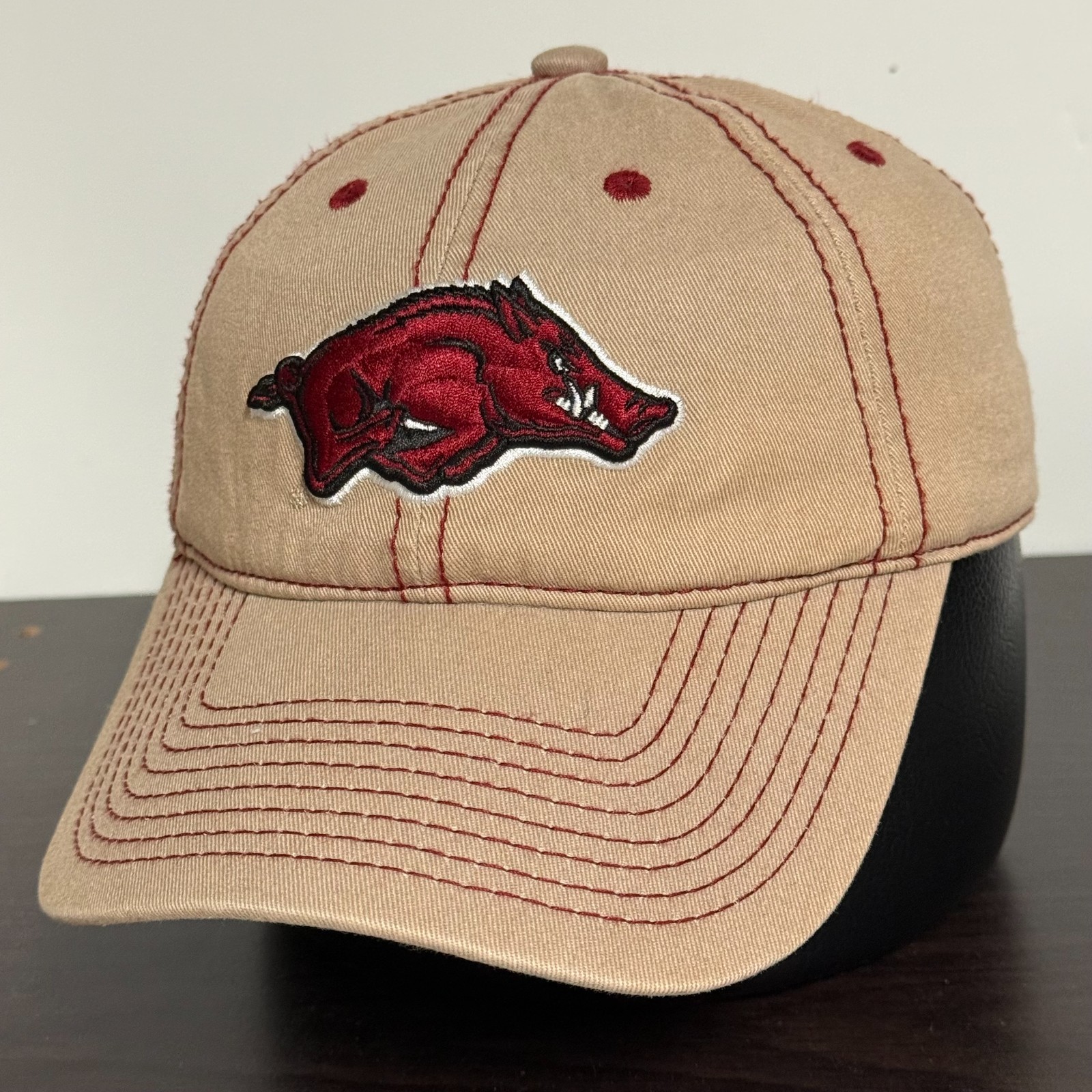 Arkansas Razorbacks Hat Beige Adjustable Strap Tail Gate’n Gear Cap NCAA Hogs