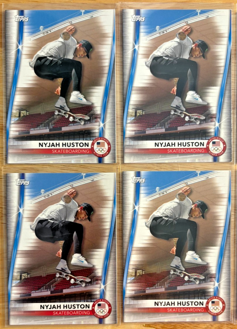 (8x) Nyjah Huston 2021 Topps U.S Olympic Team (#1 & #NG-NH) USA LOT – GOAT #2