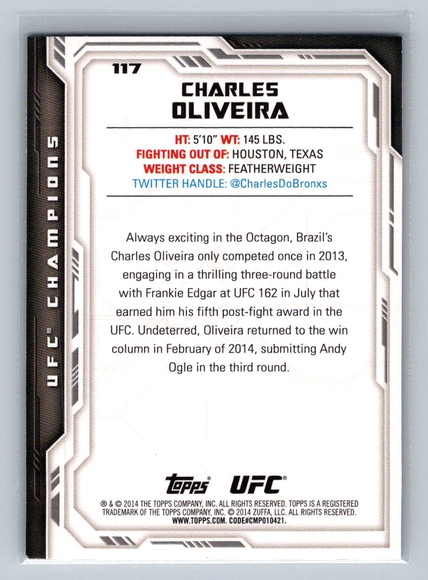 2014 Topps UFC Champions #117 Charles Oliveira