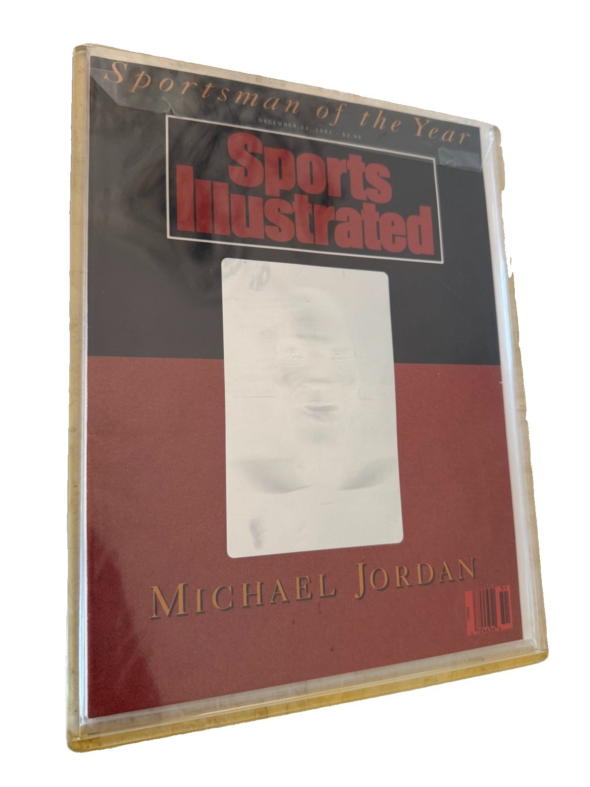 1991 Sports Illustrated MICHAEL JORDAN Chicago Bulls HOLOGRAM NewsStand No Label