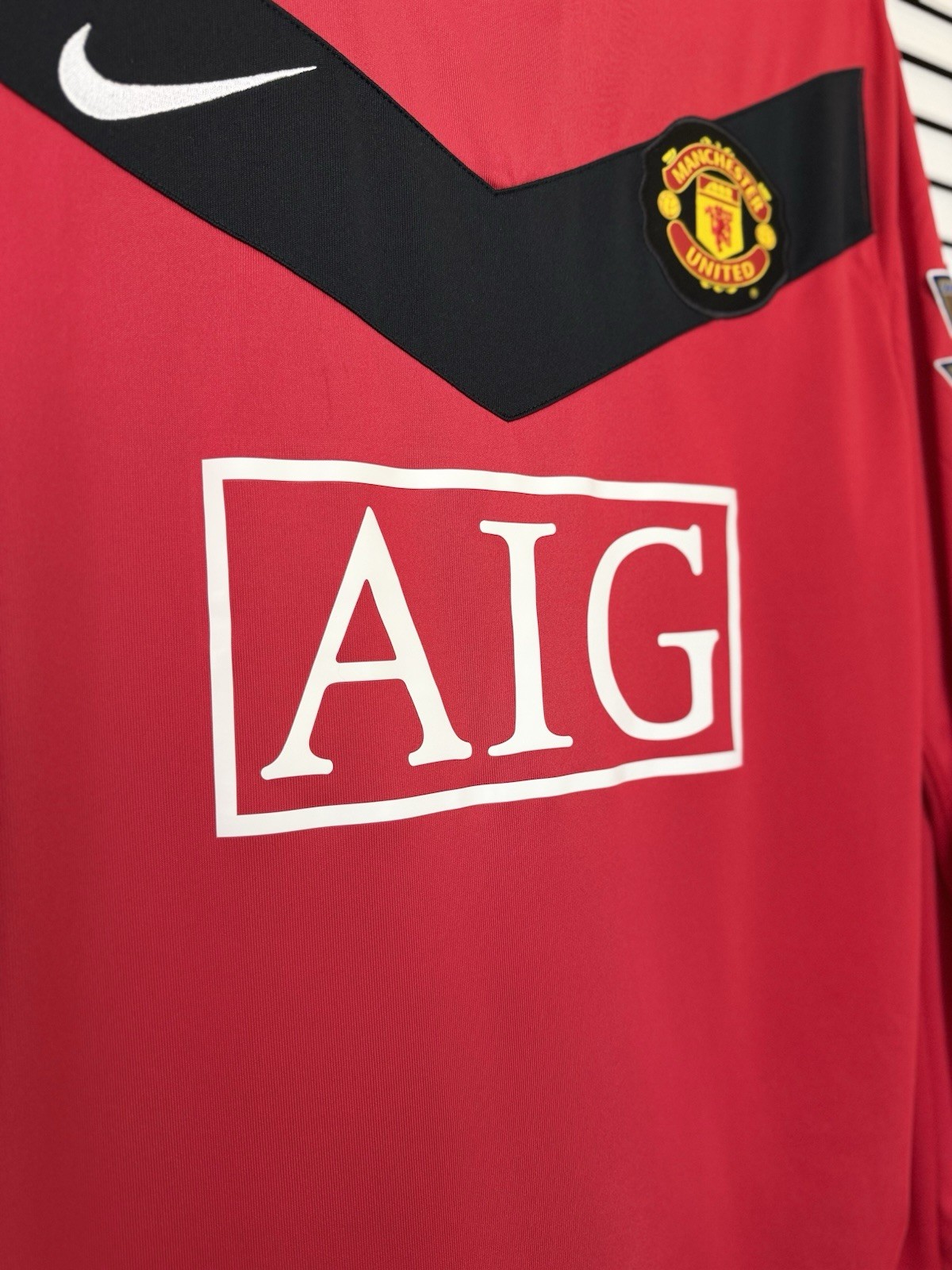 Vintage Manchester United 2009-2010 Home Soccer Longsleeve Jersey Shirt Size M