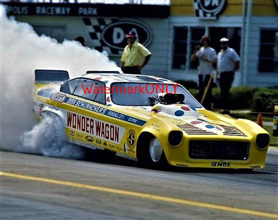 Don “Shoe” Schumacher “Wonder Wagon” 73 Chevy Vega NITRO Funny Car PHOTO! #(39c)